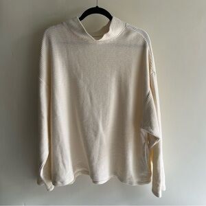 Madewell Cream Ribbed Top Size XL